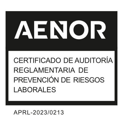Certificado auditoría reglamentarias prevención riesgos laboral aenor agd