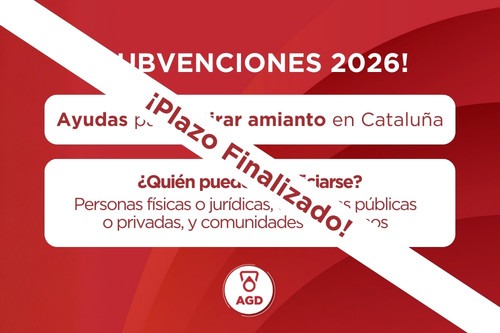 Plazo finalizado Subvenciones amianto 2026